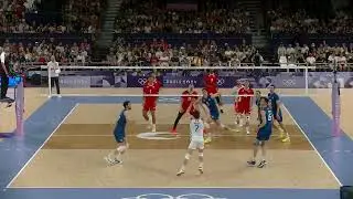 Volleyball - Transition game after defense - Positive block - Medium situations