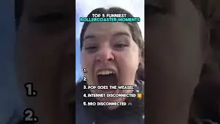 Top 5 Funniest Rollercoaster Moments #funny #dontlaught #shortsfeed #memes #rollercoaster #usa