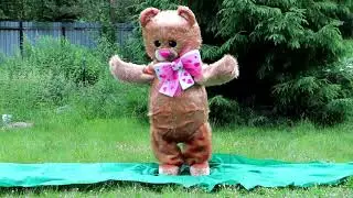 Teddy Bear bright brown color mascot costume dancing for you | Mascot costumes