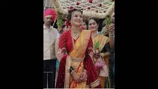 maharastrian bridal look sapatapadi look nauvari saree look #shorts #bride #wedding #nauvarisaree