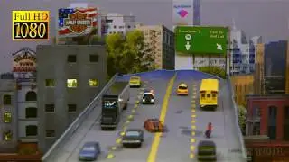 Highly detailed model railroad in Z scale