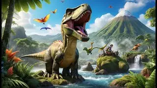 Row Row Your Dinosaur | Fun Dinosaur Boat Song for Kids | Prehistoric Adventure Rhyme