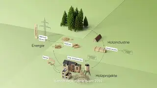 Cycle durable du bois : comment le bois suisse est utilis&eacute; int&eacute;gralement | Animation | en fran&ccedil;ais
