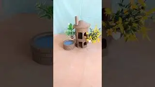 mini beautiful clay house design 🏠 || #clayhouse #mudhouse #craft