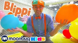 Blippi's Balloon Song - Learn Colors | Sing with Blippi | Songs For Children | Moonbug Kids