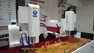 A dual-system cnc drilling and tapping machine with two spindles, custom-made for a Mexican customer