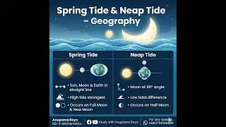Spring Tide and Neap Tide  #jobpreparation #generalknowledge #science #atmosphere #yt #trending #gk