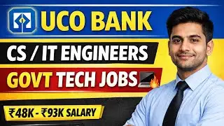 UCO Bank Recruitment 2026 🔥 CS / IT Engineers | High Salary Govt Tech Jobs 💻| #gate2026 #gate #psu