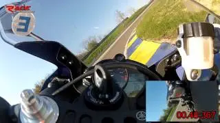 Marco Borciani Yamaha R1 2013 street version - Modena (Italy) - 1.17.250 - Racebooking onboard