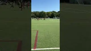 Soccer goal using body on defender#soccer