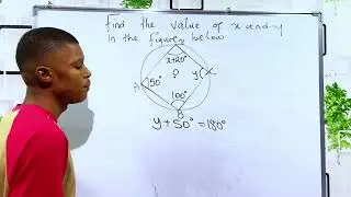 Circle theorem: Cyclic quadrilateral. #maths  #circletheorem  #mathproblem