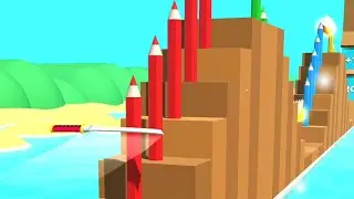 Flying Cut! Satisfying and Relaxing ASMR Slicing Gameplay Video