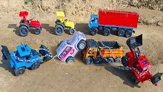 New Ashok Leyland Trucks Thar Accident Pulling Out JCB 3DX Holland Tractor | JCB Cartoon | Cartoon