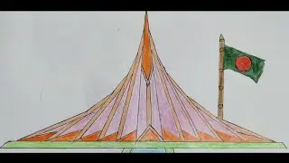 How to draw the National  Monument  of Bangladesh