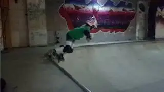 Backside grind in the skatehouse bowl