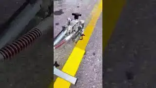 Satisfying Parking Lot Line Striping 🚧 #shorts #asmr