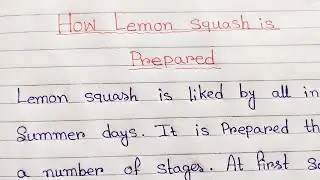 How lemon squash is prepared// preparation of lemon squash.