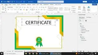 MS Word Certificate Design for Beginners | #mswordcertificate #winwordclasses #certificatedesign
