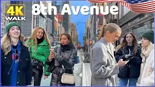 【4K】WALK Eighth Avenue NEW YORK City NYC USA NY Travel vlog