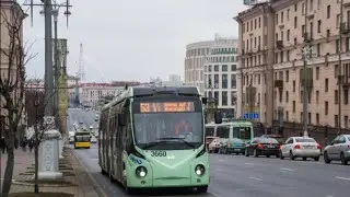 поездка на троллейбусе бкм 433 борт. 3660 по 53 маршруту