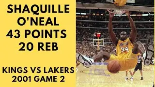 Shaquille O'Neal Highlights 43 Points 20 Reb Kings vs Lakers NBA Playoffs 2001 Game 2