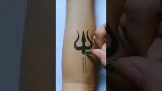 How To Make Tattoo Trishul With Pen At Home