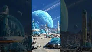 FUTURISTIC HUMAN COLONY ON AN ALIEN MOON 🌌 | HIGH DETAIL SCI-FI DIGITAL ART