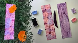 Separadores para libros pintados con acuarela 🎨 en papel hahnemühle 🌱