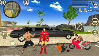 Iron Rope Hero Vice Town City Crime Simulator - Drive New Car  - Android Gameplay