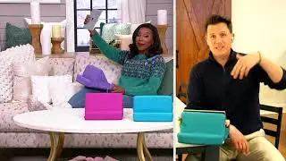 Duo Multi-Purpose Memory Foam Tablet Stand w/ Storage Pockets on QVC
