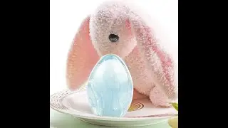 Crystal Blessings Paperweight Easter Eggs Blown Glass Art Figurine Collectibles Desk Decor (Sky Blue
