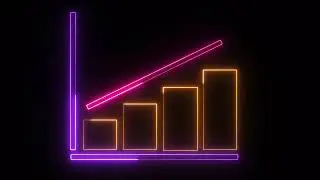 Neon Line Graph Animation | Stock Market & Business Chart Template | Data Visualization