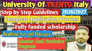 University of Trento Italy Admission 2026 🇮🇹 | Requirements, Deadlines & Step-by-Step Guide