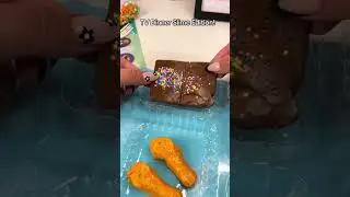 Slime TV dinner! #slime #satisfying #tvdinner #oddlysatisfying #shorts