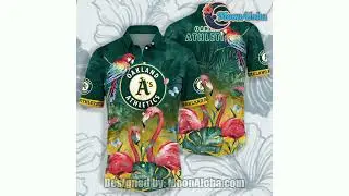 Oakland Athletics Parrot Flamingo Yellow Green Quality Hawaiian Shirt
