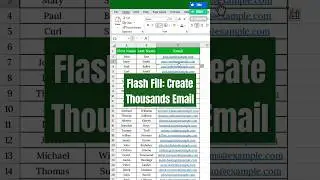 Create Thousands of Emails in Seconds! #flashfill #shorts