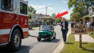 HOA Karen Blocked the Fire Lane With Her Golf Cart &mdash; So the Firetruck Dragged It Down the Street|