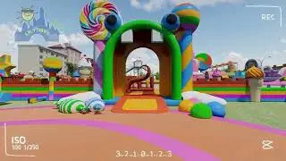 lilytoys inflatable park bounce castle  and inflatable slide for sale