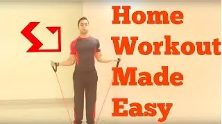 At home workout for beginners using body toner | Muscle toning with resistance tube | Ebook Link