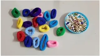 DIY awesome craft out of  waste hair rubber band/Best out of waste/DIY Room decor (147)