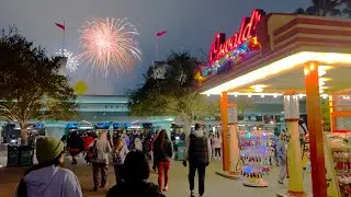 California Adventure to Disneyland During Fireworks