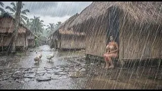 МОЖЕТЕ ЛИ ВЫ С ЭТИМ СПРАВИТЬСЯ? ⛈️ Сильный дождь и сильный ветер в сельской Индонезии ⚡| Преодолеть