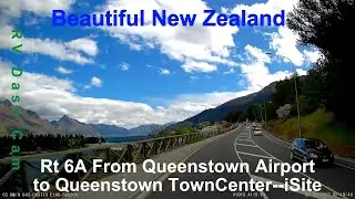 Full Drive From Queenstown Airport to Queenstown TownCenter, New Zealand. #Queenstown, #Frankton