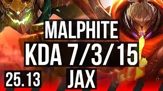 MALPHITE vs JAX (TOP) | EUW Master | 25.13