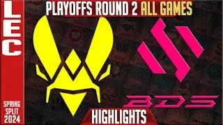 VIT vs BDS Highlights ALL GAMES | LEC Spring Playoffs 2024 Upper R2 | Team Vitality vs Team BDS