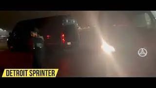 Detroit Sprinter Limos pull up to a private Jet.