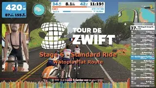 ATTACKING THE WATOPIA FLAT ROUTE RAMPS / Tour de Zwift 2021 Stage 6 - Standard Ride // Zwift Event