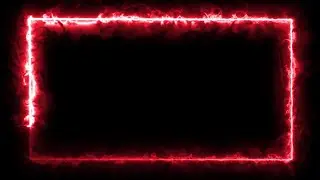 Glowing frame black screen | Neon light border | Frame template video background