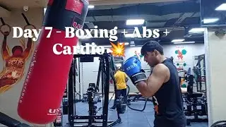 Day 7 - Boxing + Abs + Cardio 💥 | Shredded in 120 Days | natural competition prep | harrycoolfitness