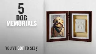 Top 10 Dog Memorials [2018 Best Sellers]: Pearhead Dog or Cat Paw Print Pet Keepsake Photo Frame